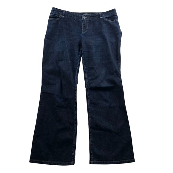 J. Jill Womens Jeans Size 12P Bootcut Stretch Black Denim Dark Wash Casual - Picture 1 of 13